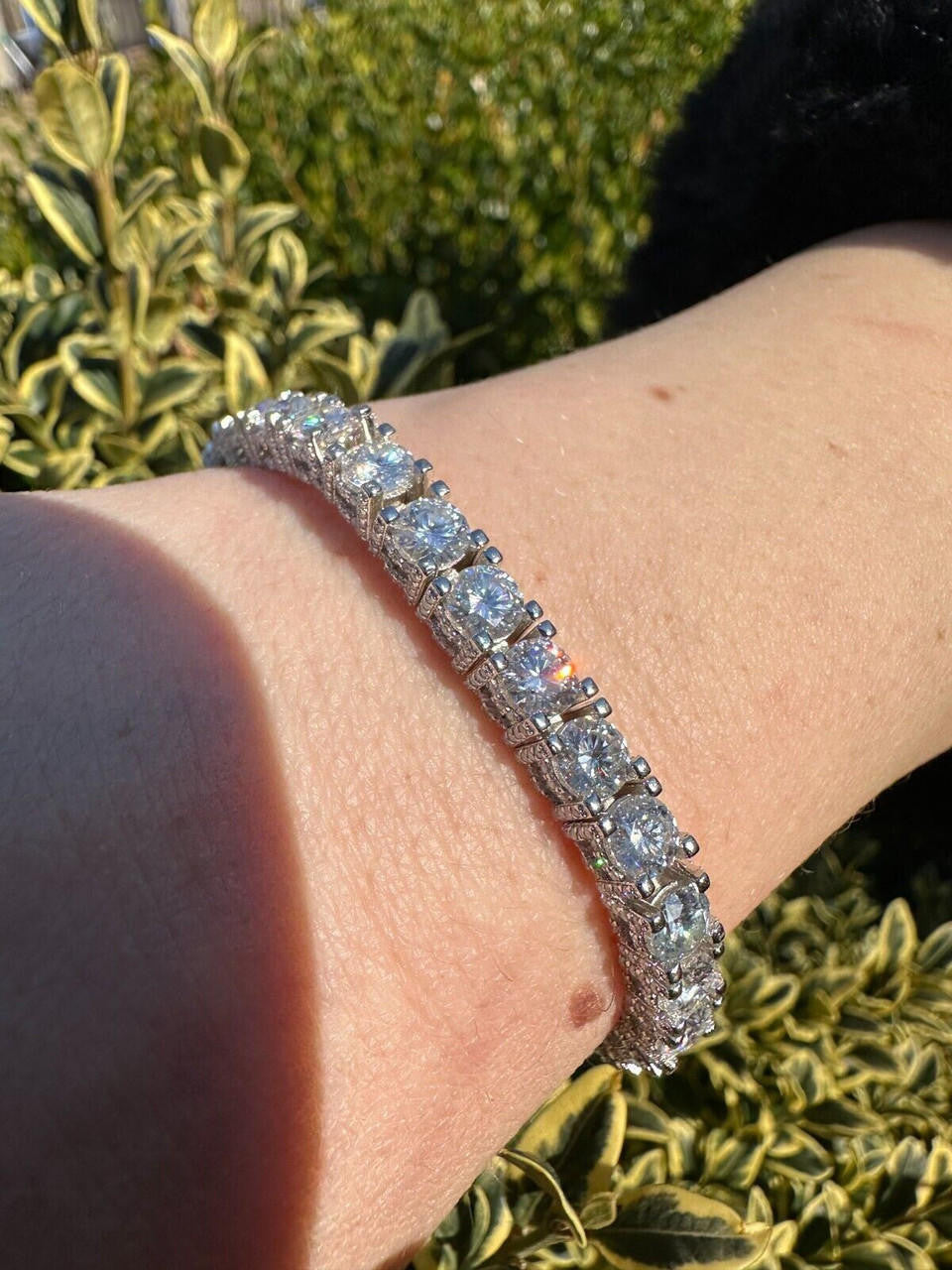 MOISSANITE Reinvented Tennis Bracelet Iced Out On All Sides - 925 Silver - 5mm - 6" - 9"