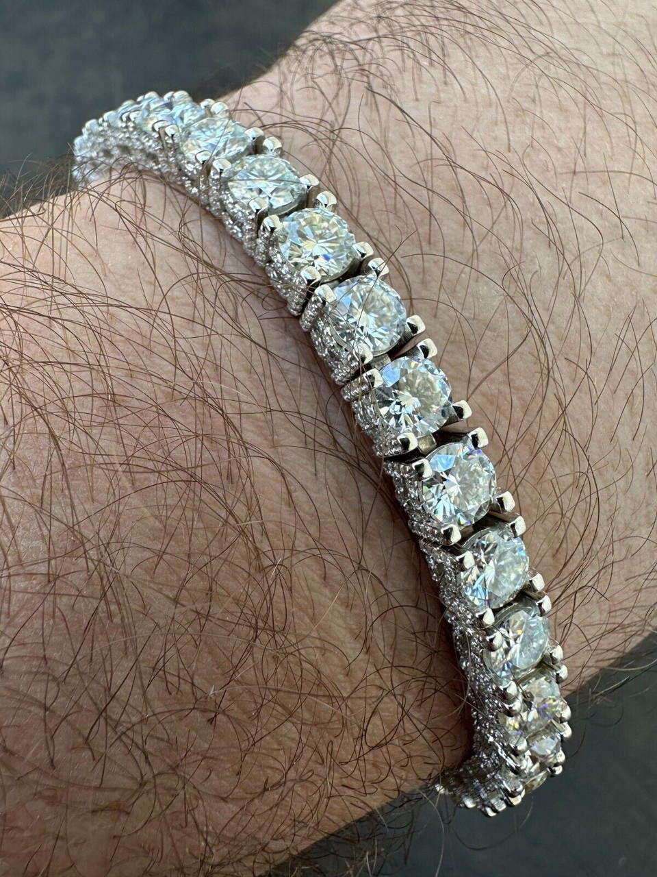 MOISSANITE Reinvented Tennis Bracelet Iced Out On All Sides - 925 Silver - 5mm - 6" - 9"