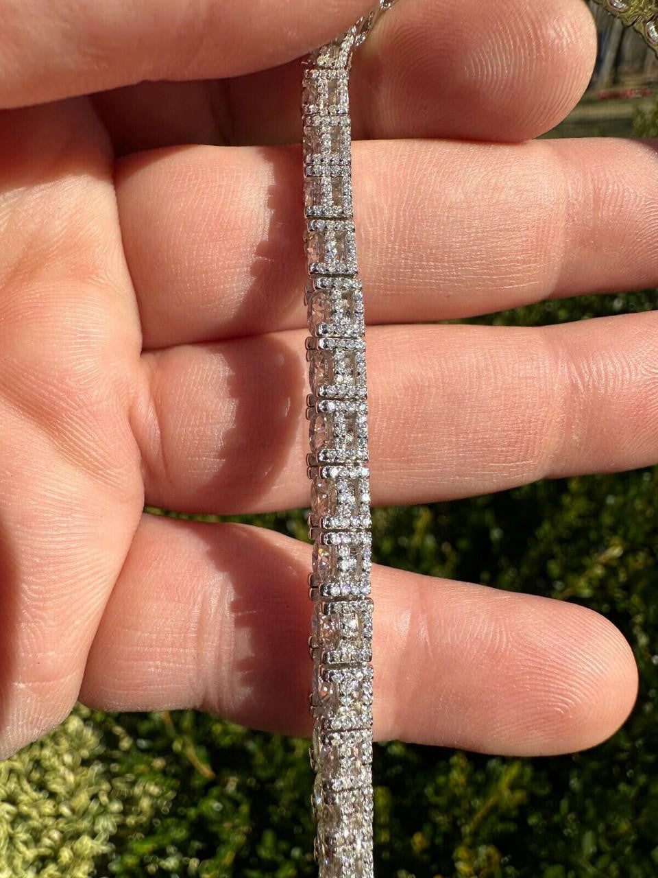 MOISSANITE Reinvented Tennis Bracelet Iced Out On All Sides - 925 Silver - 5mm - 6" - 9"