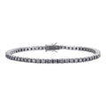 Real Iced Blue Gray MOISSANITE 3mm Tennis Bracelet 925 Silver Pass Diamond Test