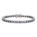 Real Iced Blue Gray MOISSANITE 5mm Tennis Bracelet 925 Silver Pass Diamond Test