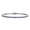Real Iced Blue MOISSANITE 3mm Tennis Bracelet 925 Silver Pass Diamond Tester