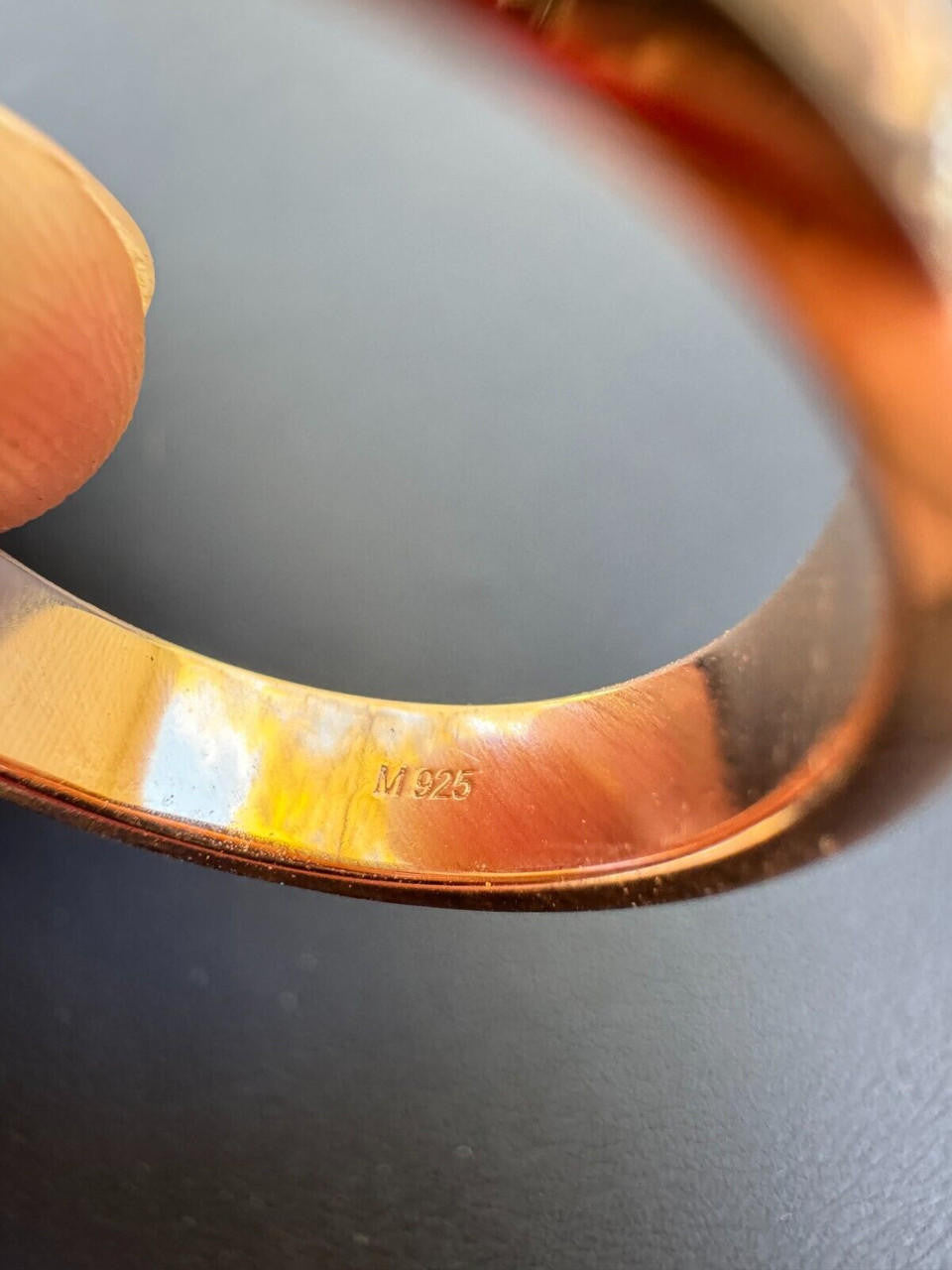 MOISSANITE Love Ring Eternity Band - 14k Rose Gold Vermeil 925 Silver