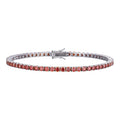 Real Iced Pink MOISSANITE 3mm Tennis Bracelet 925 Silver Pass Diamond Tester