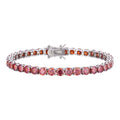 Real Iced Pink MOISSANITE 5mm Tennis Bracelet 925 Silver Pass Diamond Test