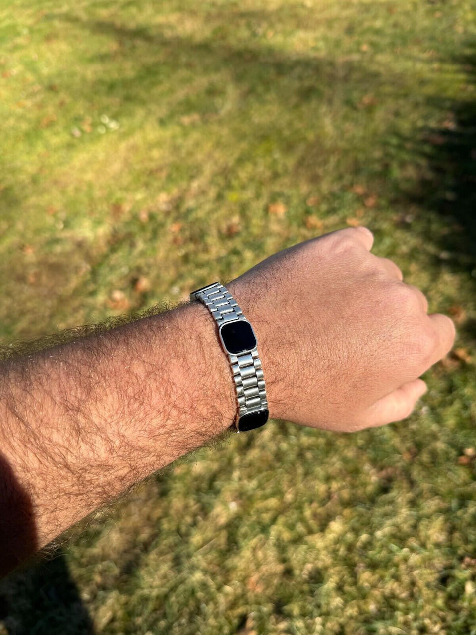 Presidential Bracelet W. Natural Black Onyx Motifs - 925 Sterling Silver Oxidized Gunmetal - 7"-9" - 15mm