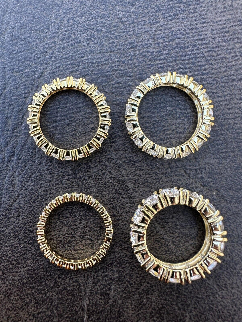 MOISSANITE Eternity Band Wedding Ring #1 BESTSELLER - 14k Gold Vermeil 925 Silver - 2mm-5mm