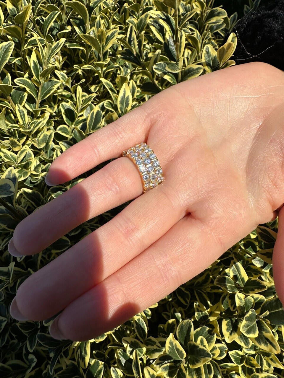 MOISSANITE Eternity Band Wedding Ring #1 BESTSELLER - 14k Gold Vermeil 925 Silver - 2mm-5mm