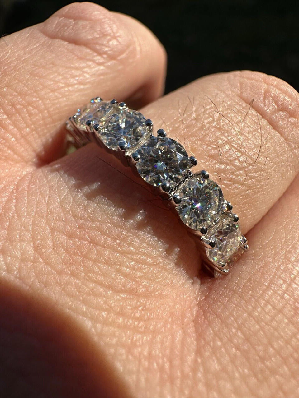 MOISSANITE Eternity Band Wedding Ring #1 BESTSELLER - 925 Silver - 2mm-5mm