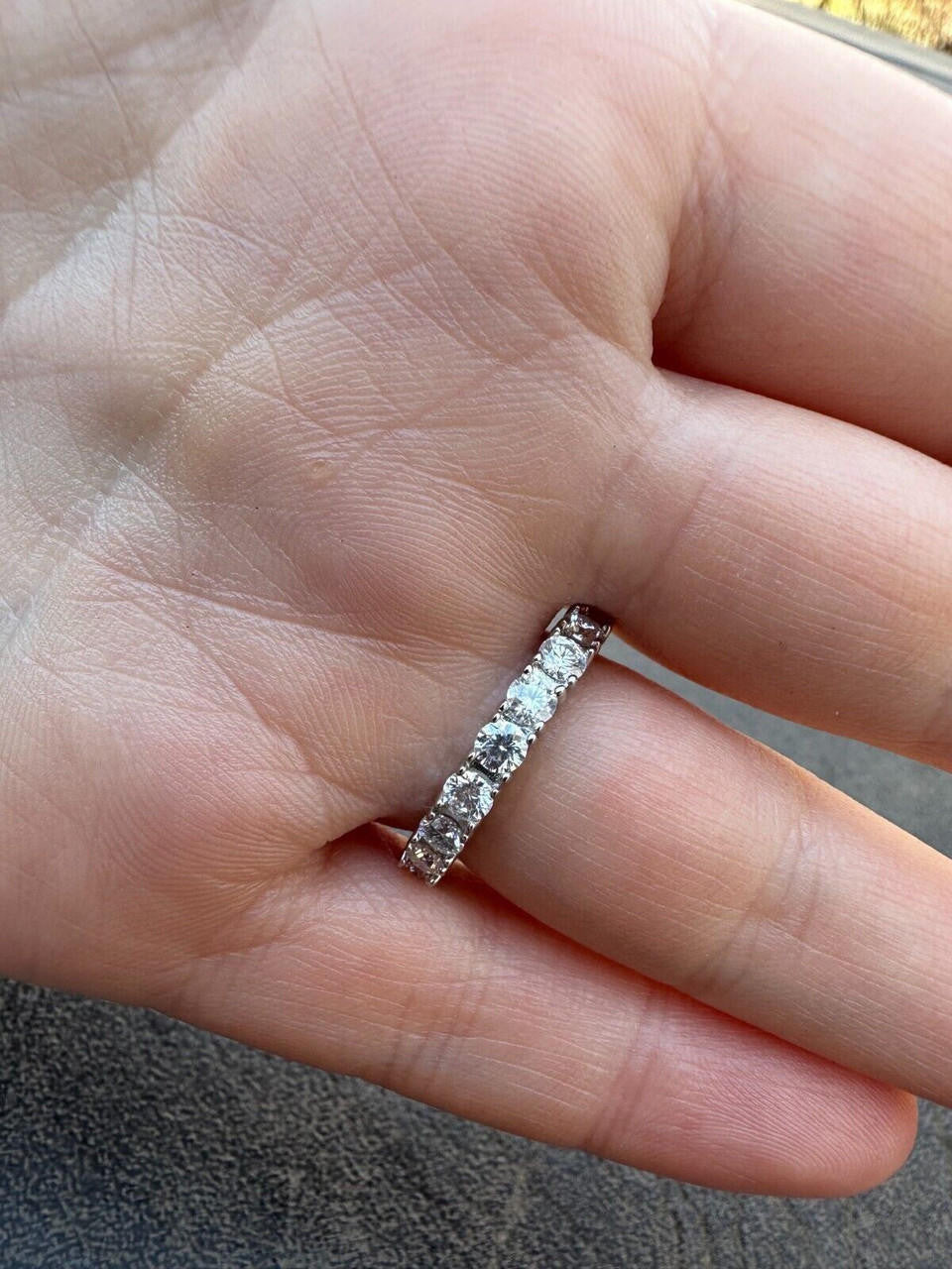 MOISSANITE Eternity Band Wedding Ring #1 BESTSELLER - 925 Silver - 2mm-5mm