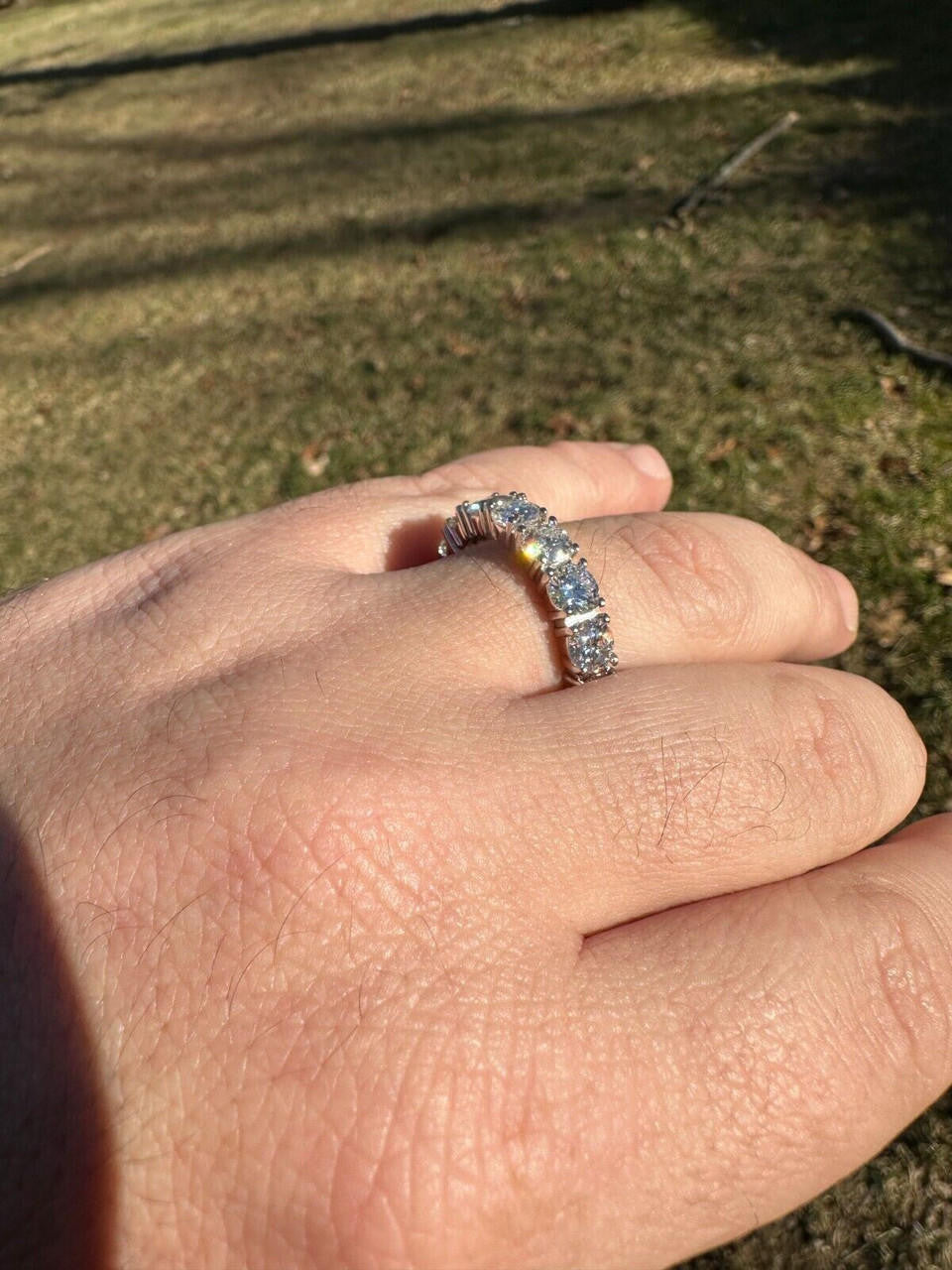 MOISSANITE Eternity Band Wedding Ring #1 BESTSELLER - 925 Silver - 2mm-5mm