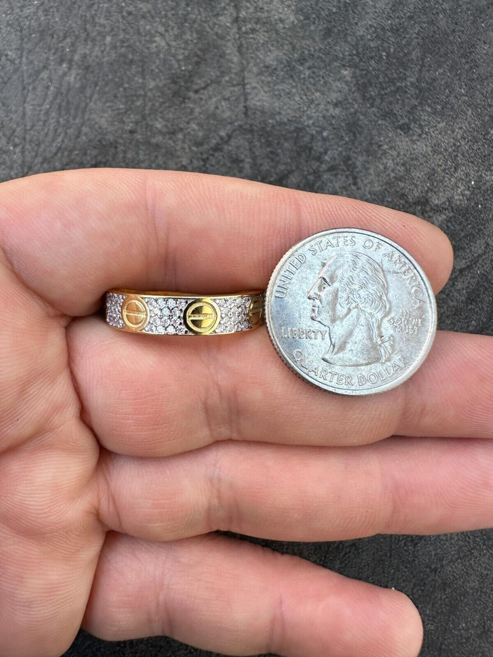 MOISSANITE Love Ring Eternity Band - 14k Gold Vermeil 925 Silver