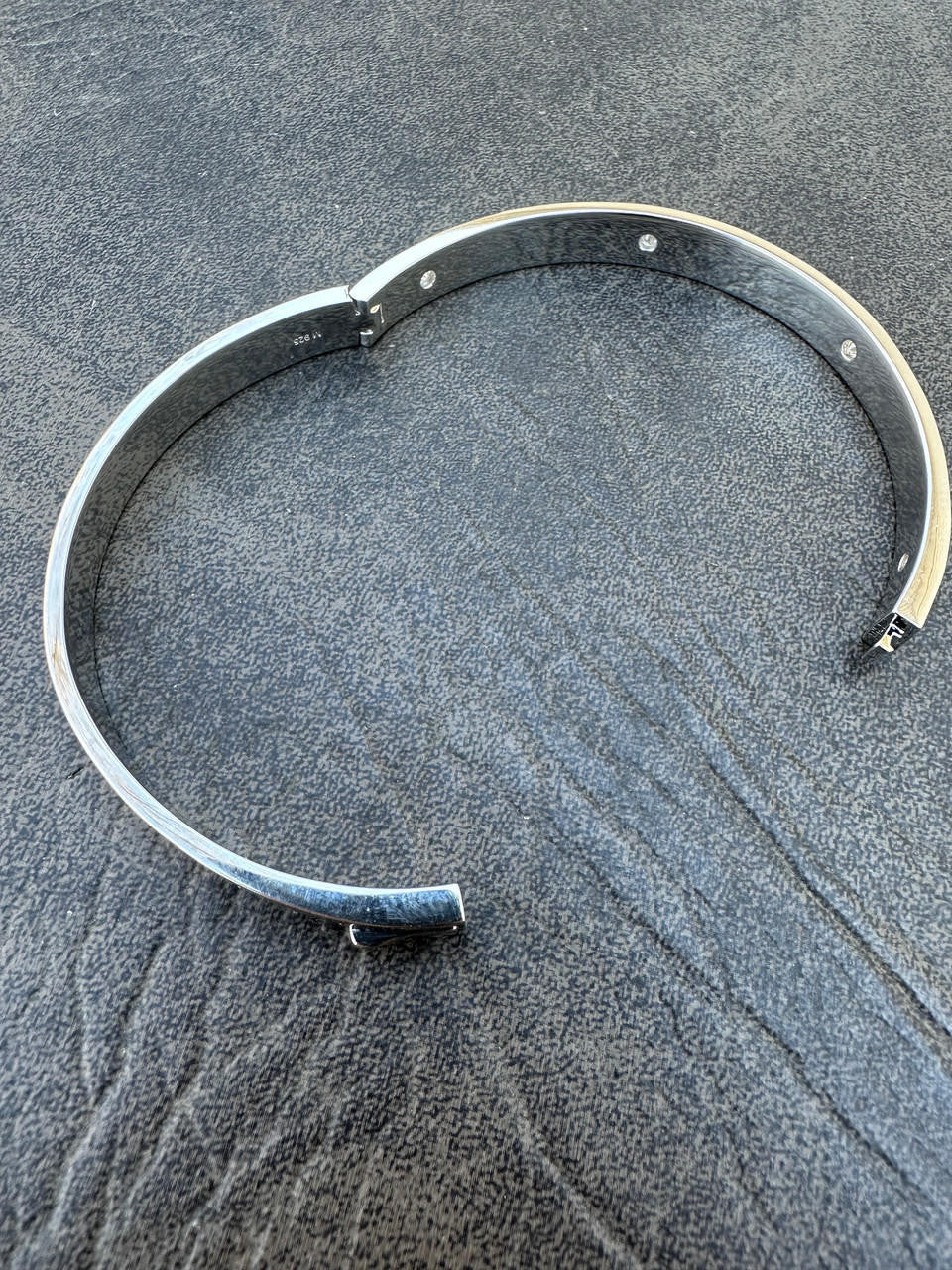 MOISSANITE Classic Love Bangle Bracelet - 925 Silver - 5.5"-8"