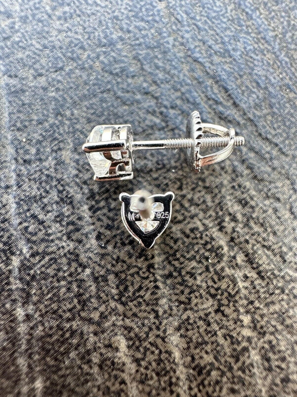 MOISSANITE Heart Shape Solitaire Stud Earrings - 925 Silver - 3mm-7mm - 0.2-2.4ct
