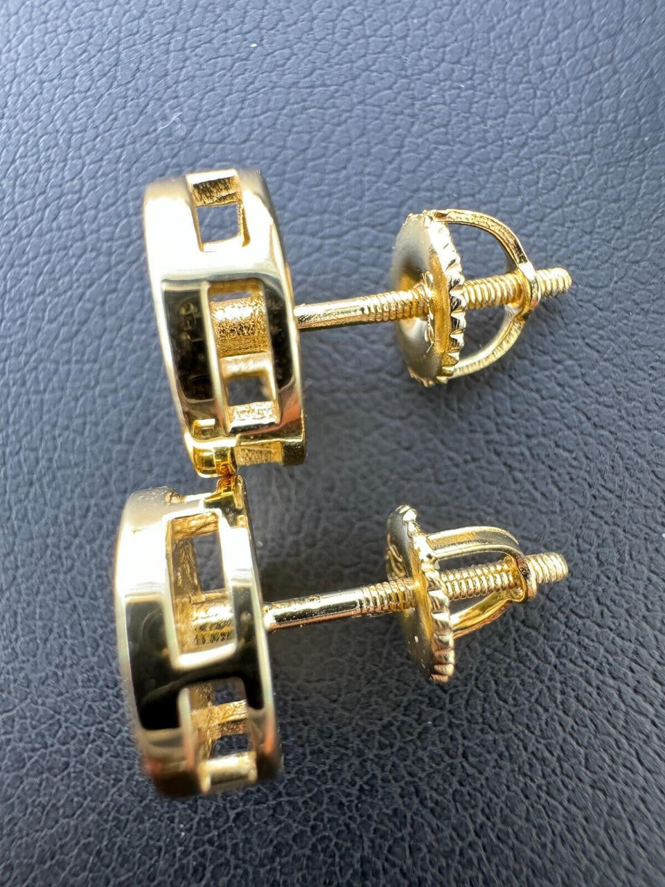 MOISSANITE A-Z Initial Letter Earrings - 14k Gold Vermeil Or 925 Silver - 10mm