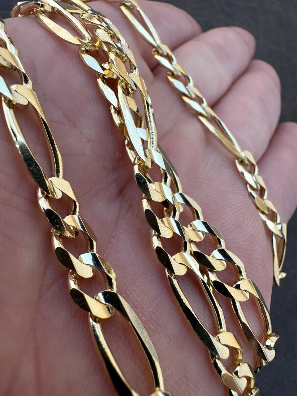 Figaro Link Chain Necklace - 14k Yellow Gold - 16"-24" - 2mm-7mm