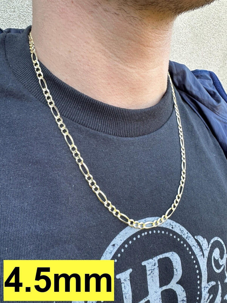 Figaro Link Chain Necklace - 14k Yellow Gold - 16"-24" - 2mm-7mm