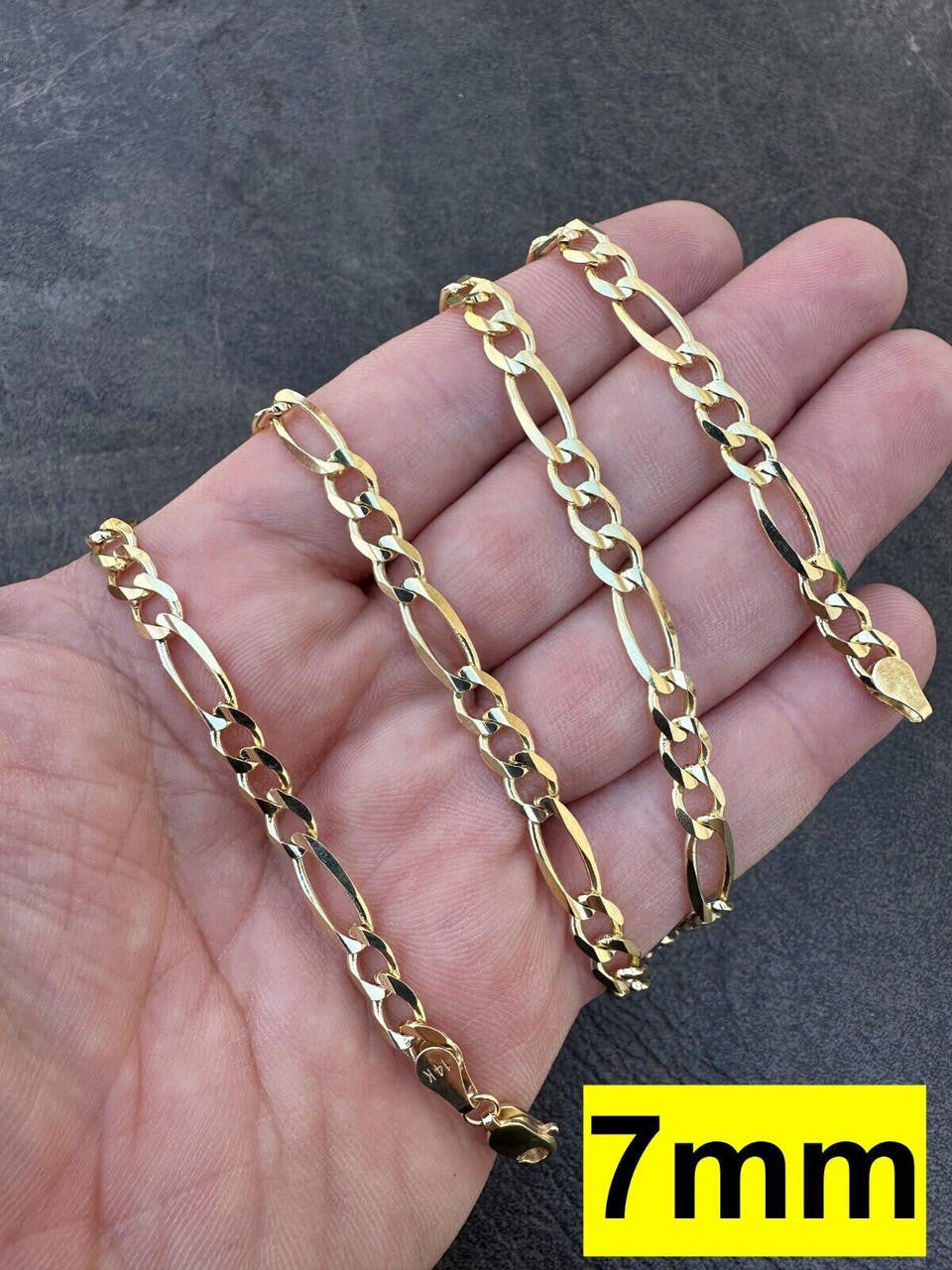 Figaro Link Chain Necklace - 14k Yellow Gold - 16"-24" - 2mm-7mm