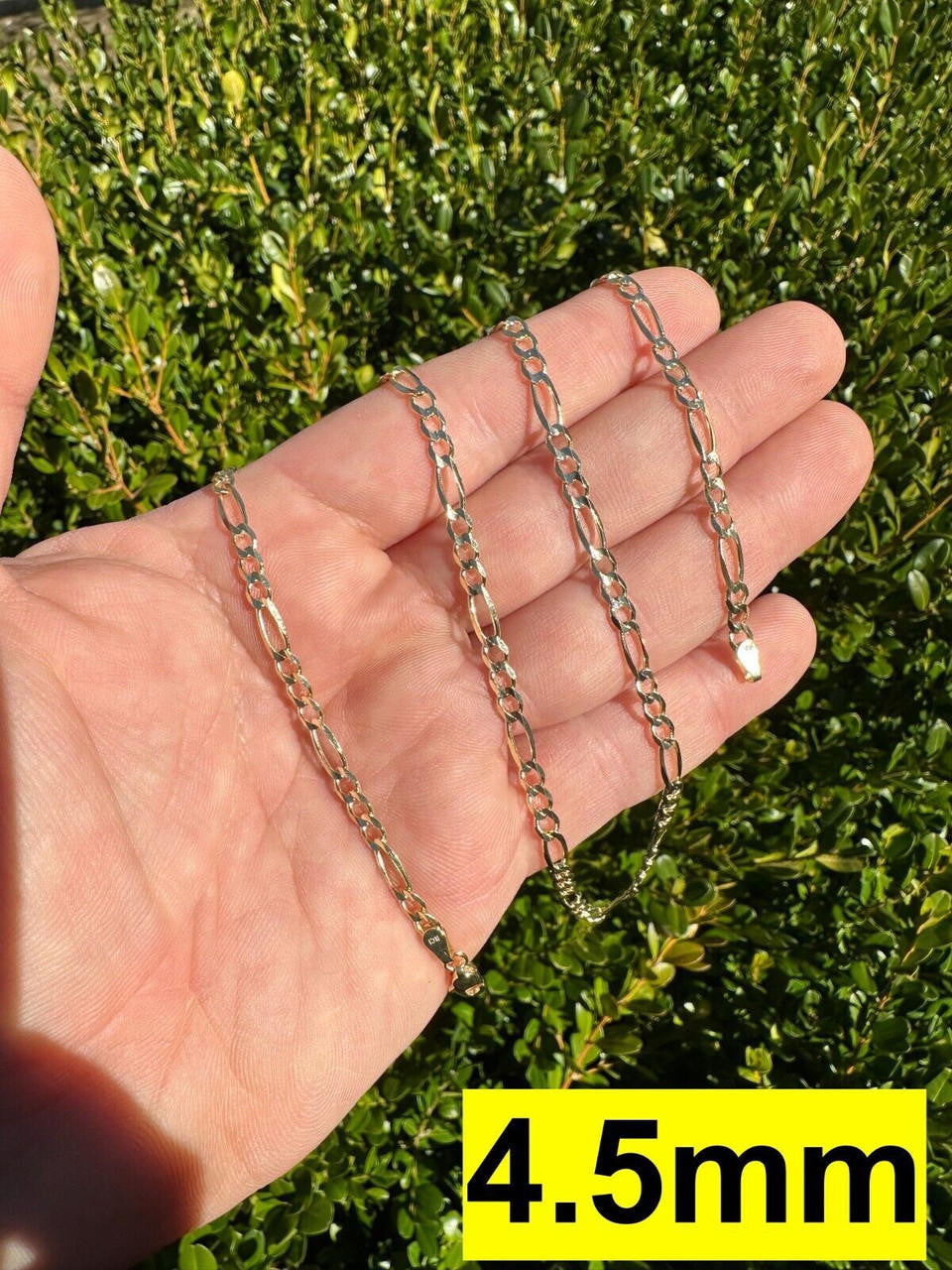 Figaro Link Chain Necklace - 14k Yellow Gold - 16"-24" - 2mm-7mm