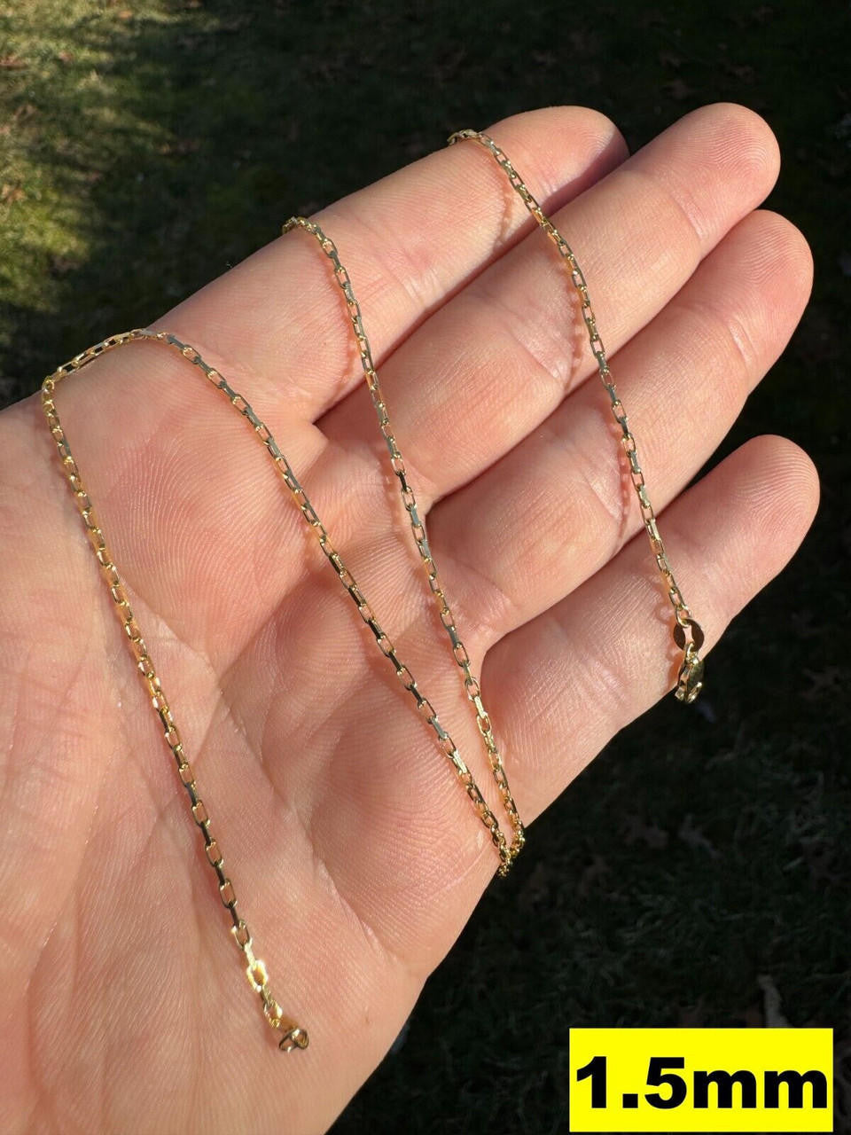 Hermes Rolo Link Chain Necklace Bracelet -  14k Yellow Gold - 7"-28" - 1.5mm-6mm