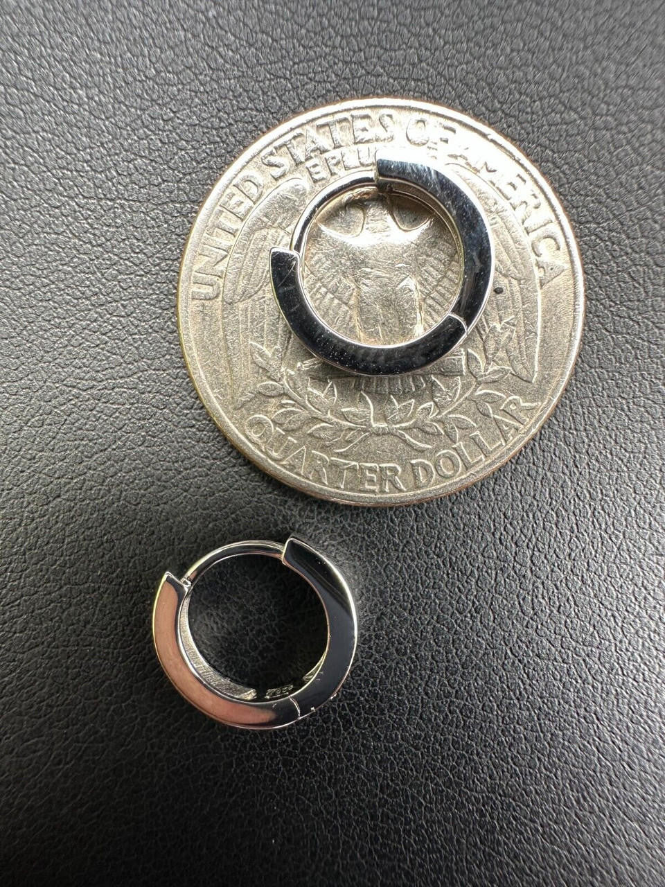 Plain Small Huggie Hoop Earrings - 925 Silver - 12.5mm