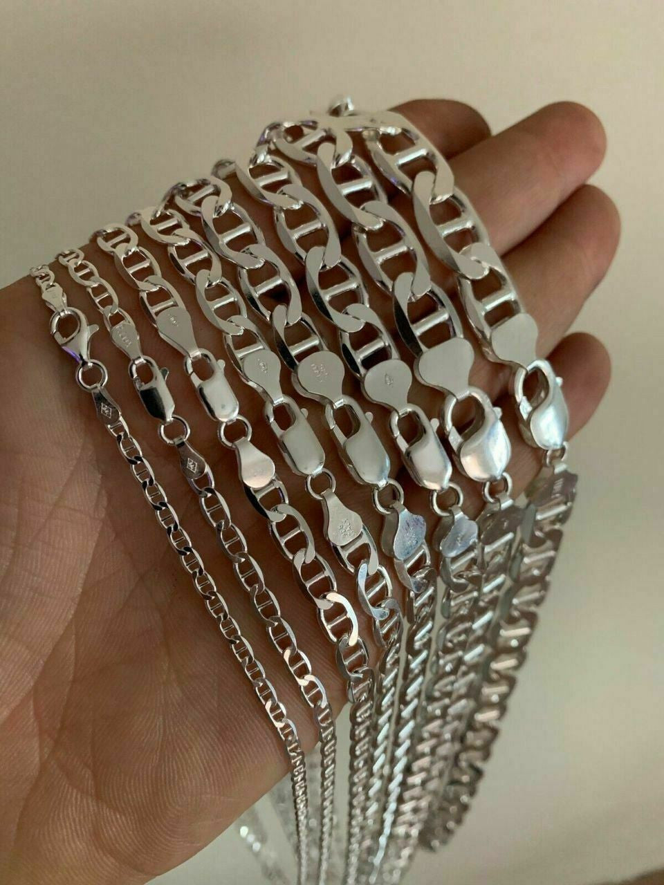 Mariner Link Chain Necklace Or Bracelet - 925 Sterling Silver - 6"-30" - 2.5mm-16mm