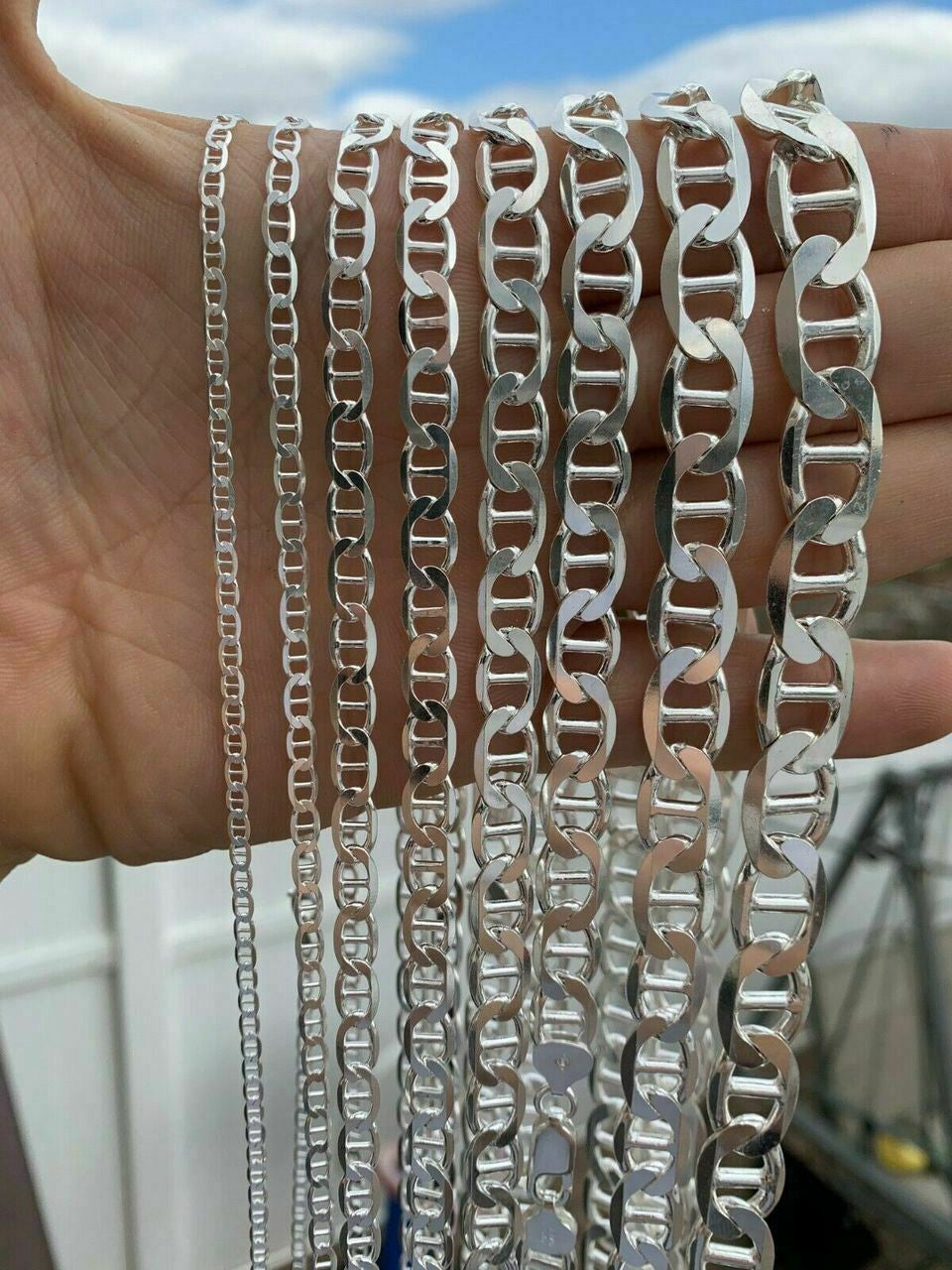 Mariner Link Chain Necklace Or Bracelet - 925 Sterling Silver - 6"-30" - 2.5mm-16mm