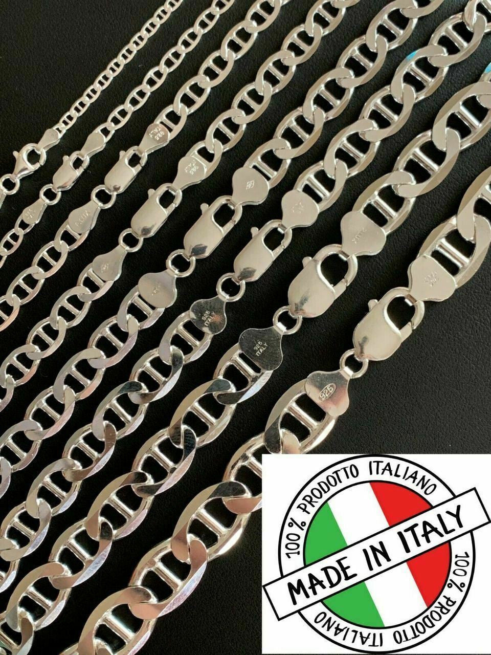 Mariner Link Chain Necklace Or Bracelet - 925 Sterling Silver - 6"-30" - 2.5mm-16mm