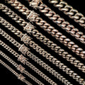 Rose Gold Stainless Steel Miami Cuban Link Chain Necklace Box Clasp 4-18mm