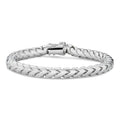 Round Franco Custom Bracelet - 925 Sterling Silver - 7"-9" - 7mm