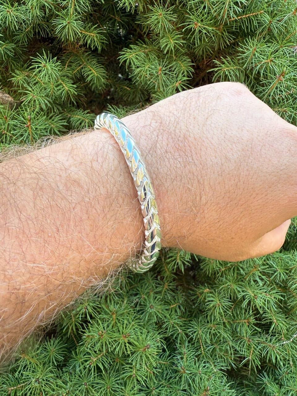 Round Franco Custom Bracelet - 925 Sterling Silver - 7"-9" - 7mm