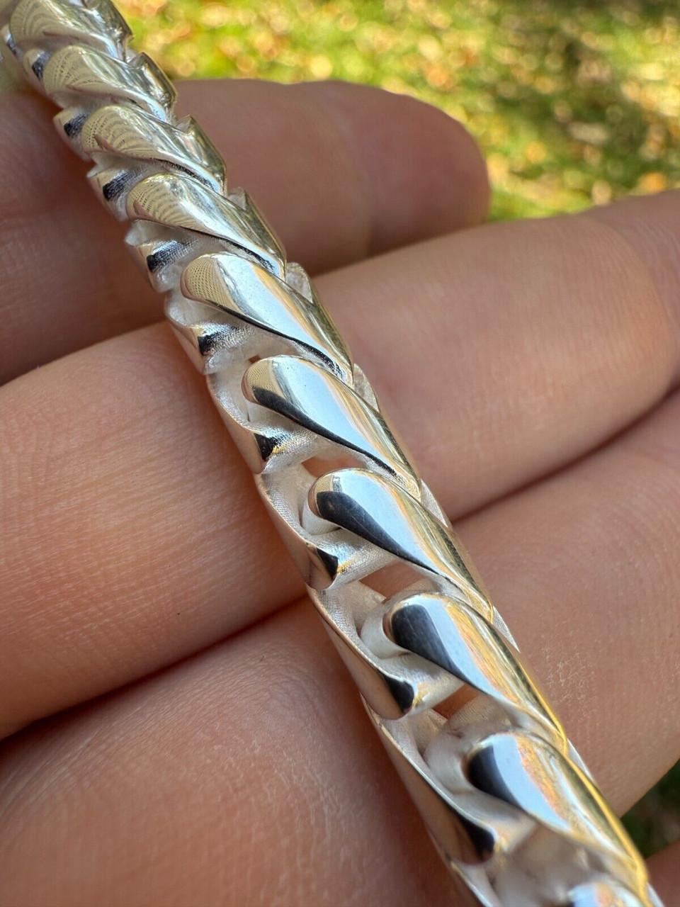 Round Franco Custom Bracelet - 925 Sterling Silver - 7"-9" - 7mm
