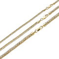 Round Sparkle Rock Chain Necklace - 14k Gold Vermeil 925 Sterling Silver - 16"-30" - 3mm-5mm