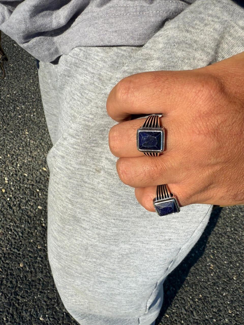 Royalty Ring - 925 Silver - Genuine Blue Sapphire Stone