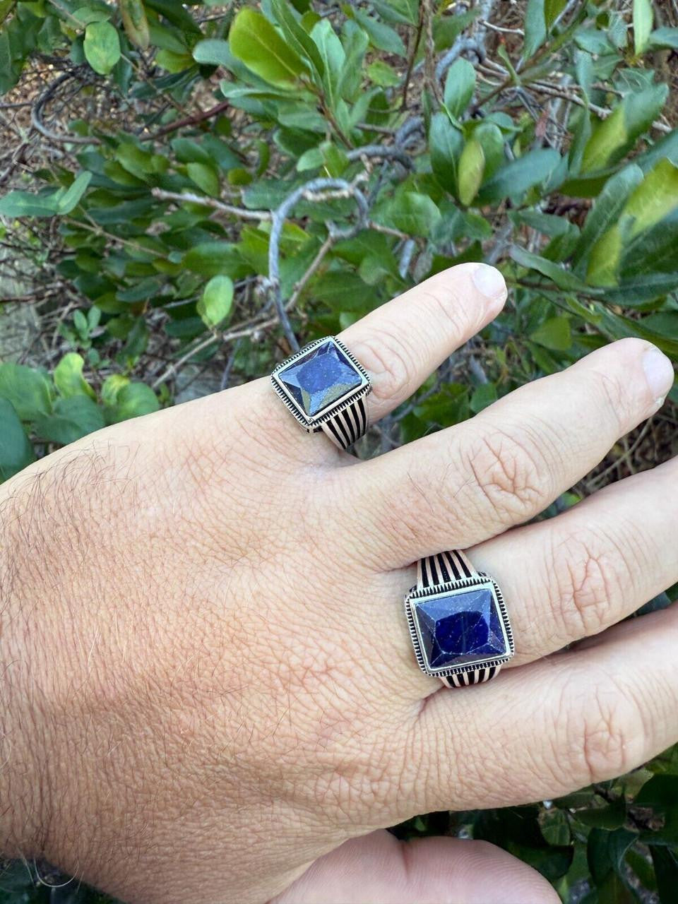 Royalty Ring - 925 Silver - Genuine Blue Sapphire Stone