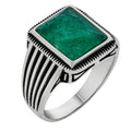 Royalty Ring - 925 Silver - Genuine Green Emerald Stone