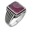 Royalty Ring - 925 Silver - Genuine Red Ruby Stone