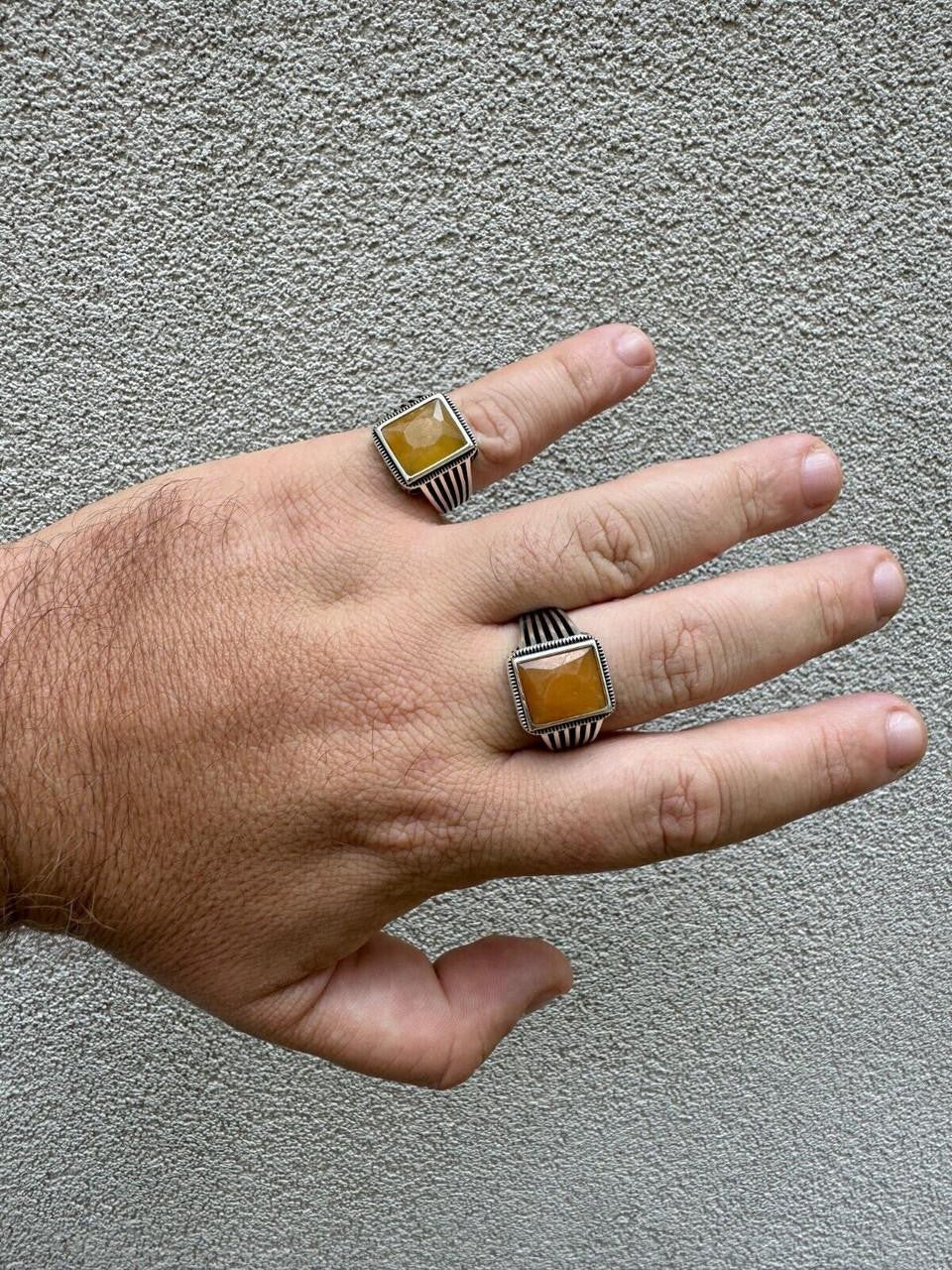 Royalty Ring - 925 Silver - Genuine Yellow Sapphire Stone