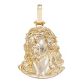 Sacred Jesus Plain Pendant - 14k Gold Vermeil 925 Silver - 3 Sizes 1.5"-3"