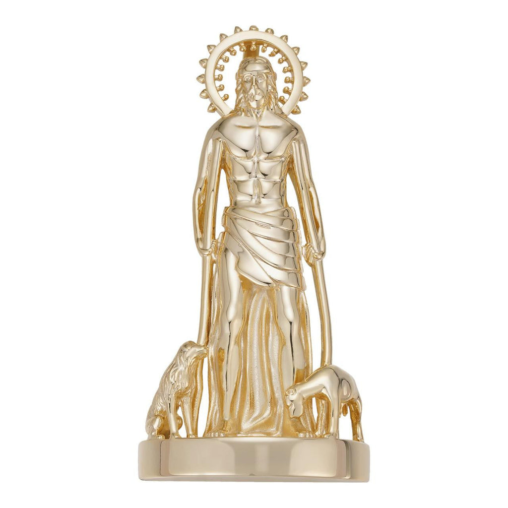Saint Lazarus Plain San Lazaro Pendant - 14k Gold Vermeil 925 Silver - 3 Sizes 1.25"-2.5"