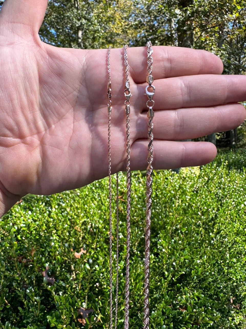Rope Chain Necklace - 14k Rose Gold - 16"-30" - 1.5mm-6mm