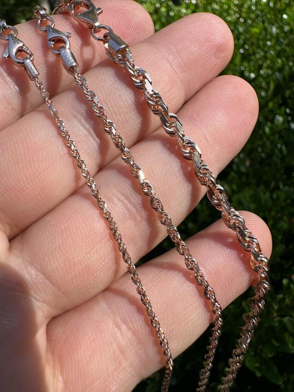 Rope Chain Necklace - 14k Rose Gold - 16"-30" - 1.5mm-6mm