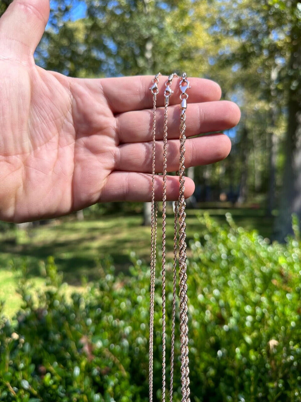 Rope Chain Necklace - 14k Rose Gold - 16"-30" - 1.5mm-6mm