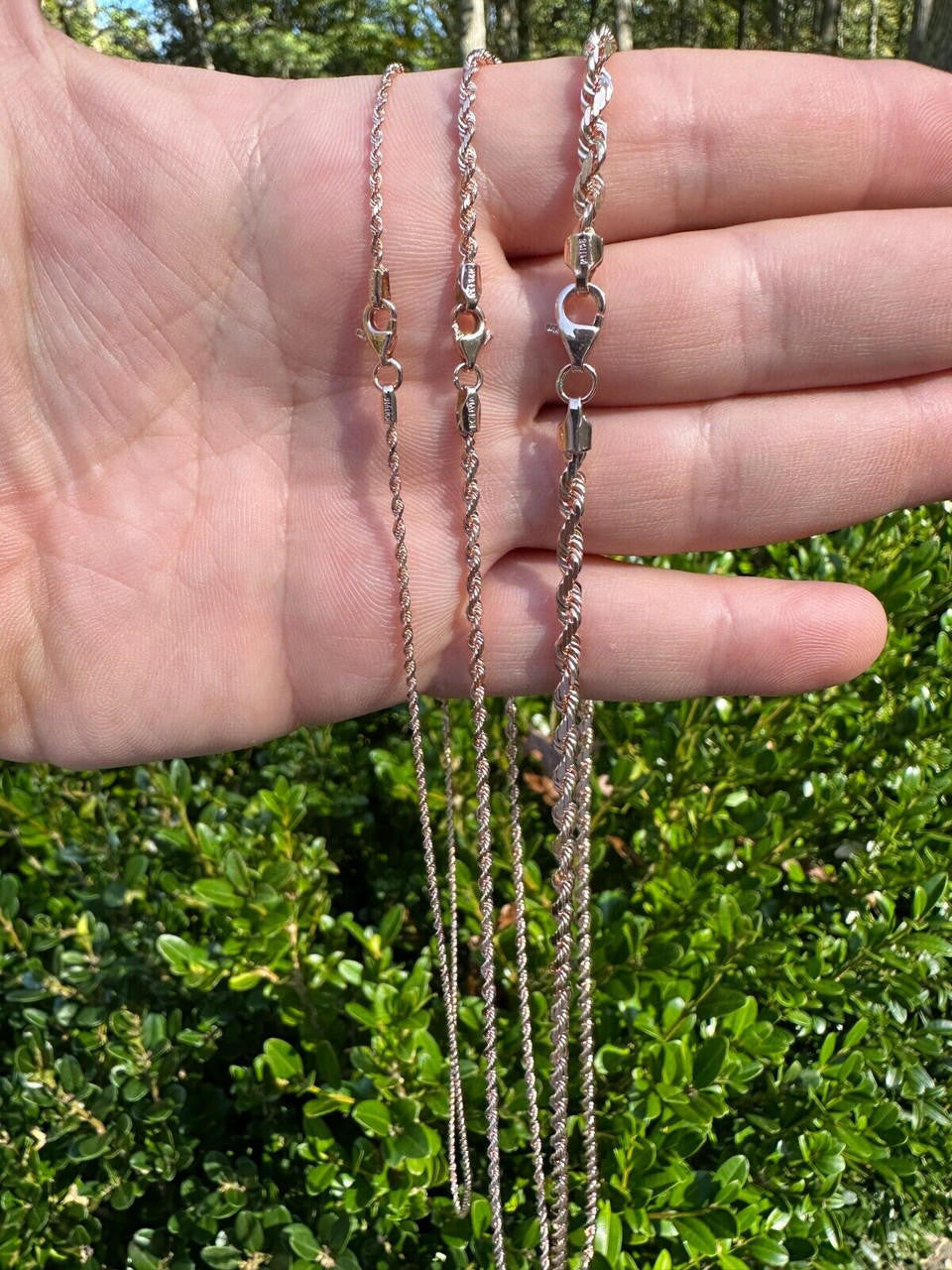 Rope Chain Necklace - 14k Rose Gold - 16"-30" - 1.5mm-6mm