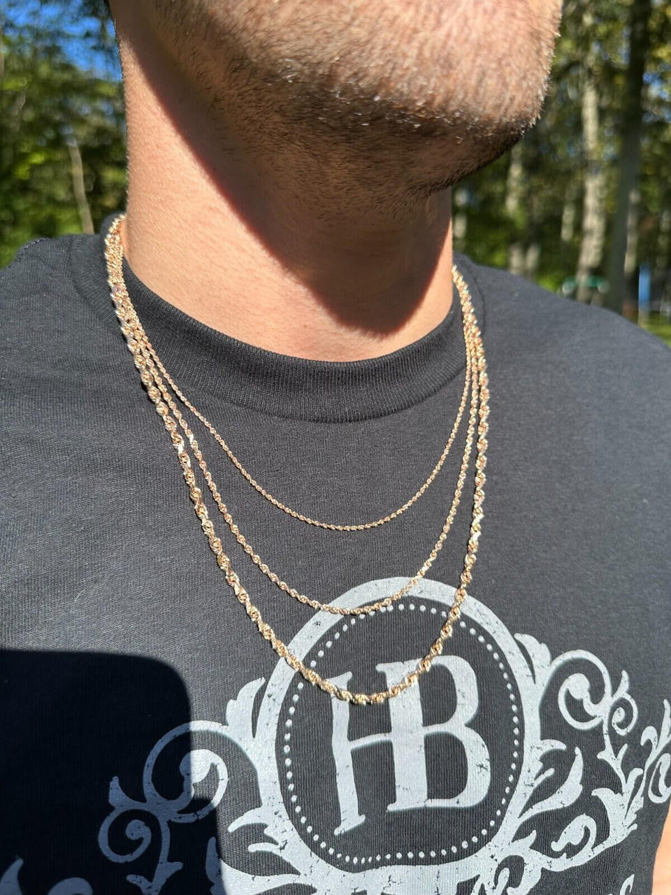 Rope Chain Necklace - 14k Rose Gold - 16"-30" - 1.5mm-6mm