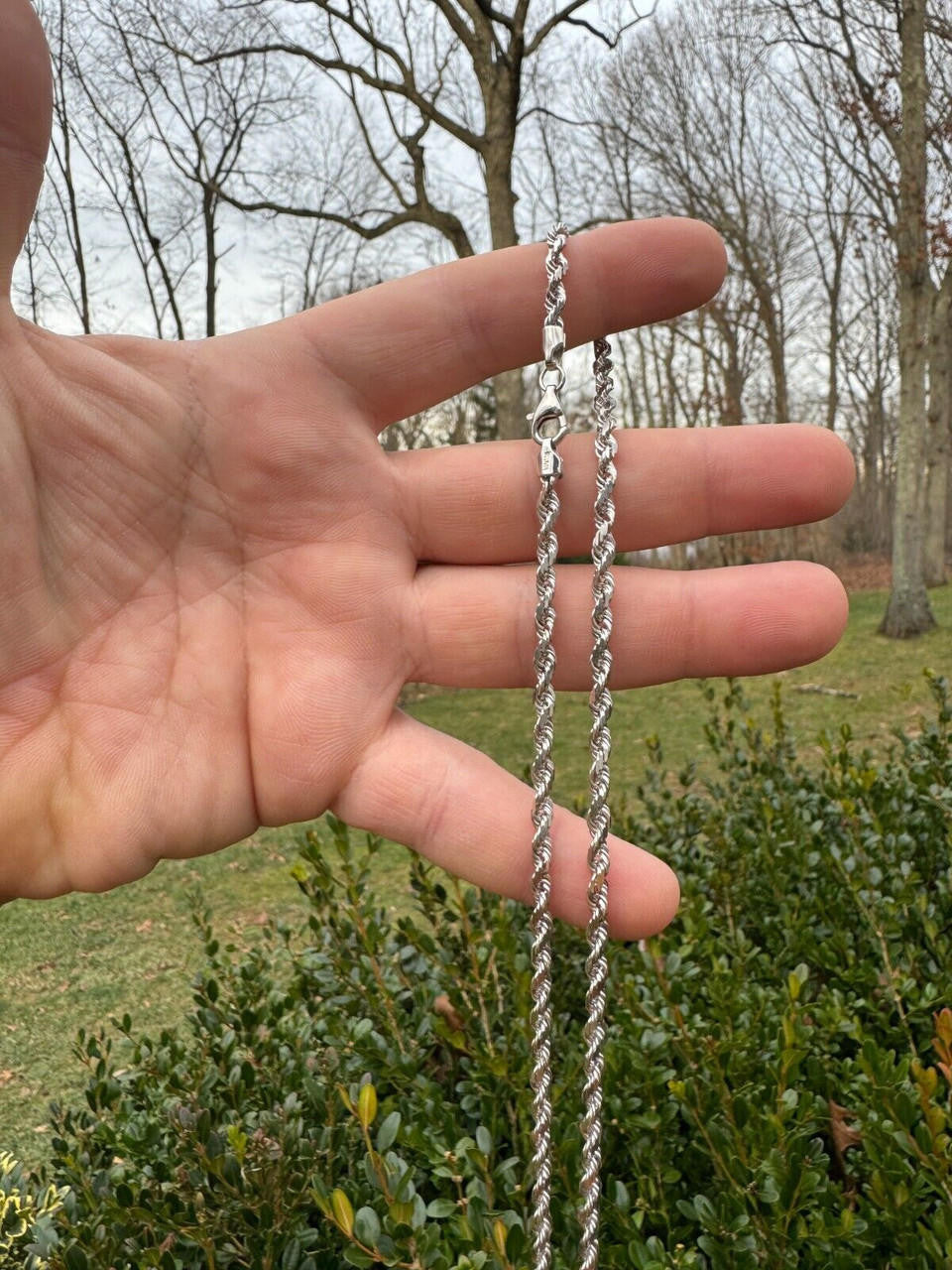 Rope Chain Necklace - 14k White Gold - 16"-30" - 1.5mm-4mm