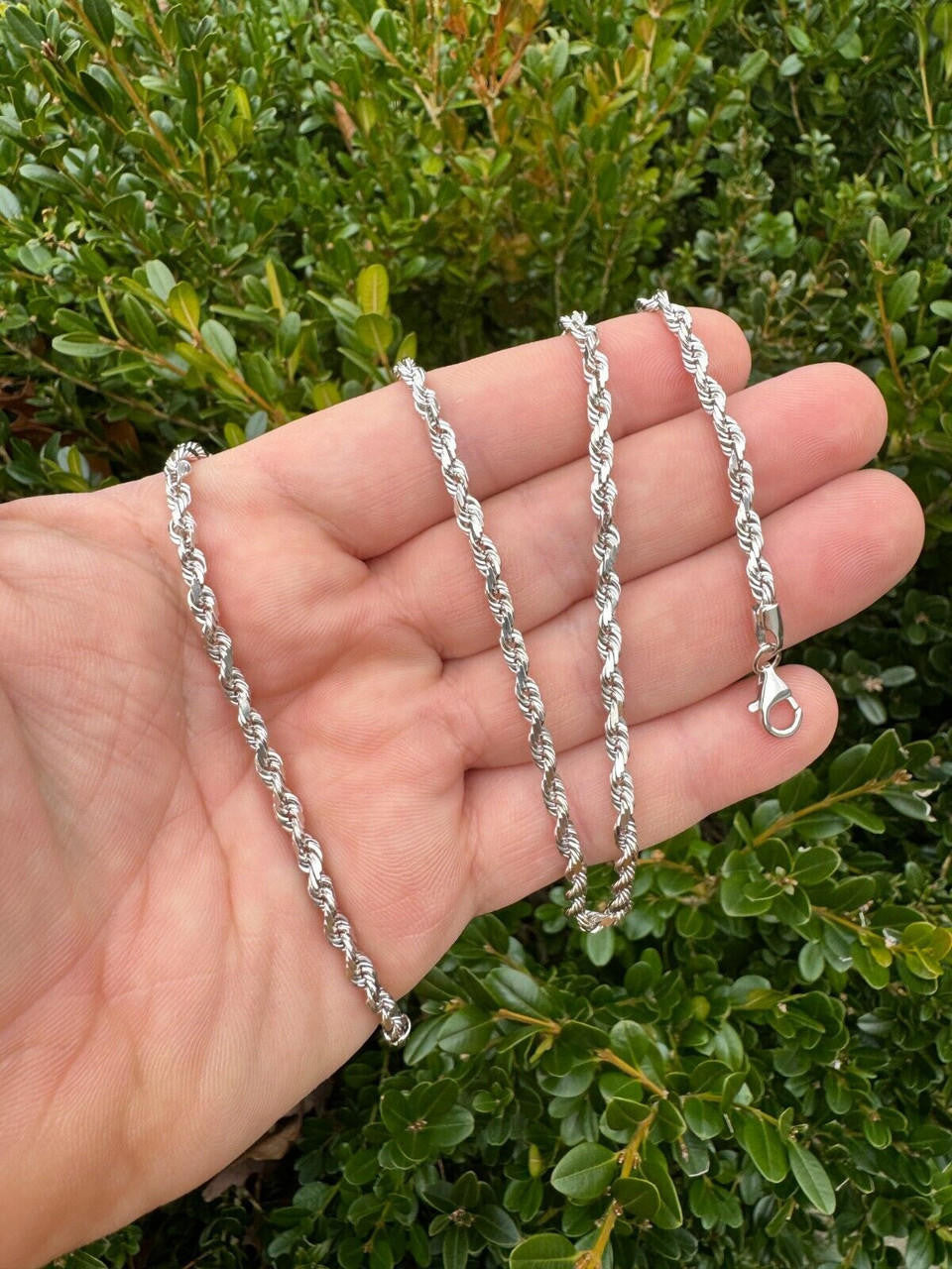 Rope Chain Necklace - 14k White Gold - 16"-30" - 1.5mm-4mm