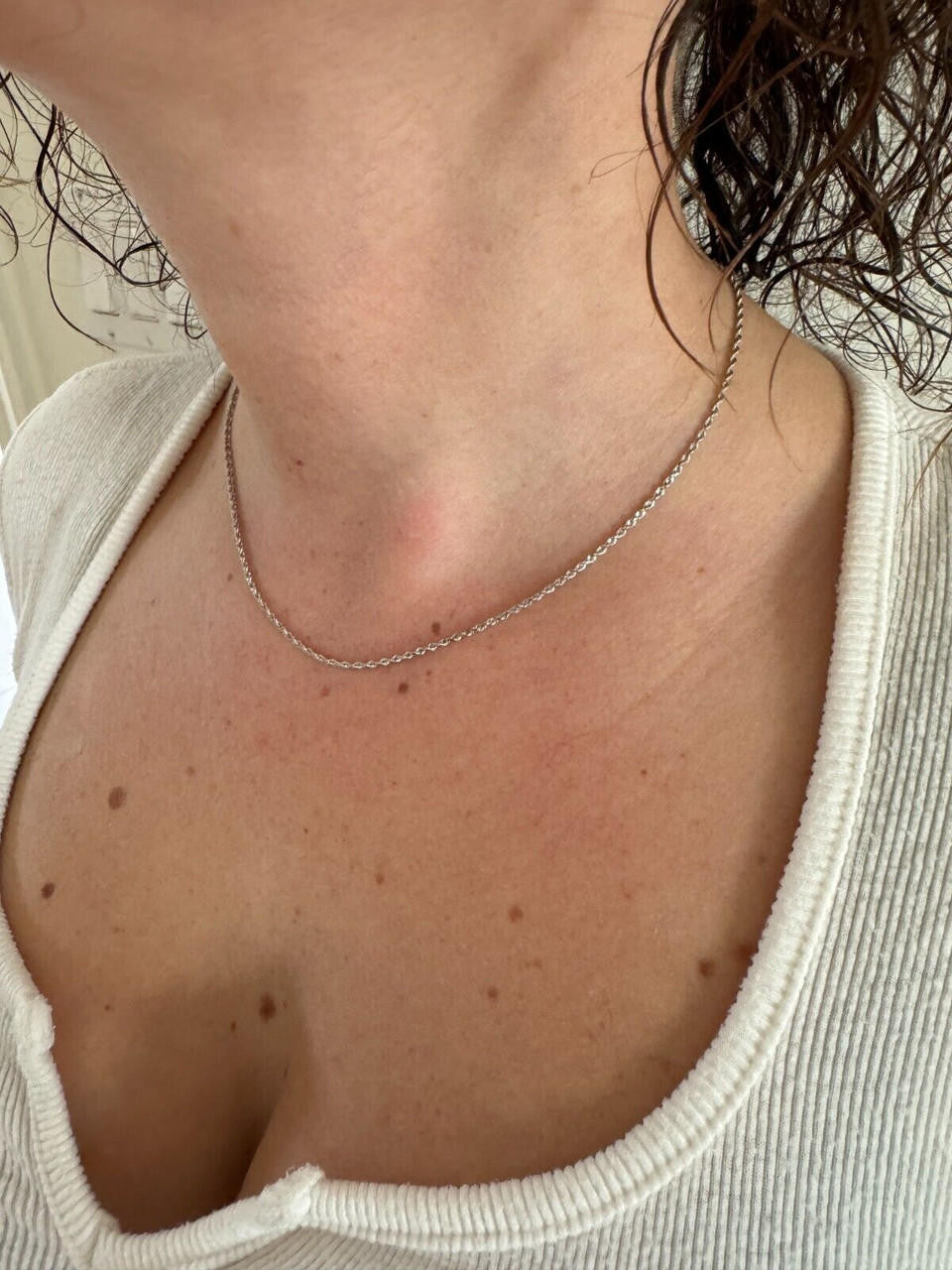 Rope Chain Necklace - 14k White Gold - 16"-30" - 1.5mm-4mm