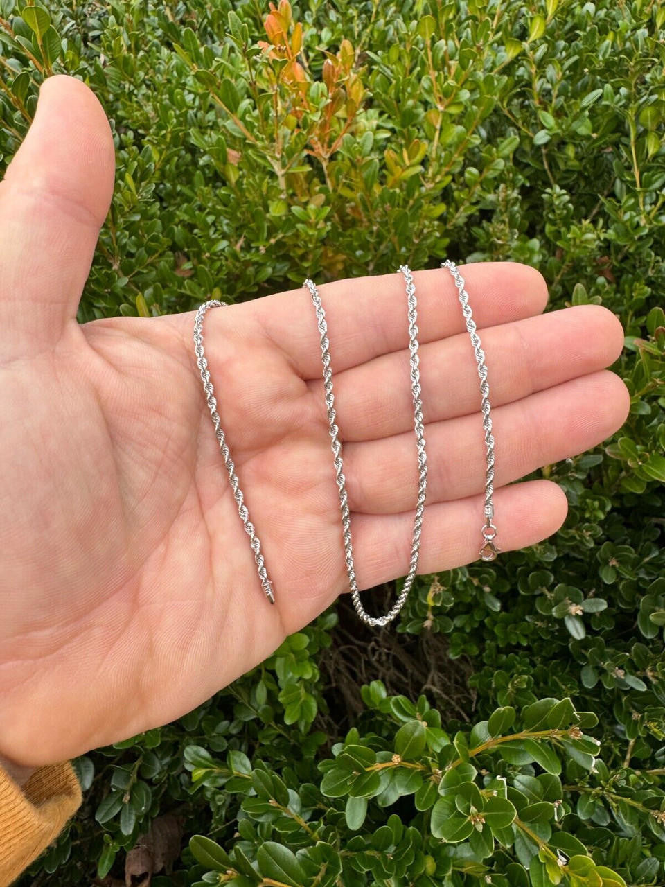 Rope Chain Necklace - 14k White Gold - 16"-30" - 1.5mm-4mm