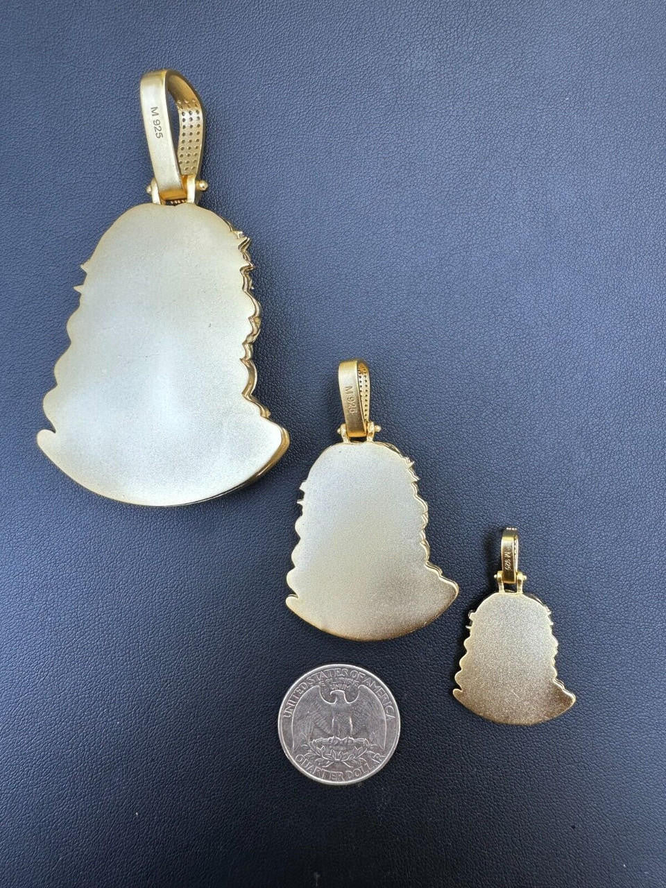 MOISSANITE Passion Of The Christ Jesus Pendant - 14k Gold Vermeil 925 Silver - 3 Sizes 1.5"-3"
